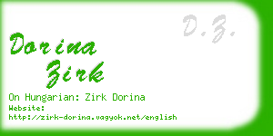 dorina zirk business card